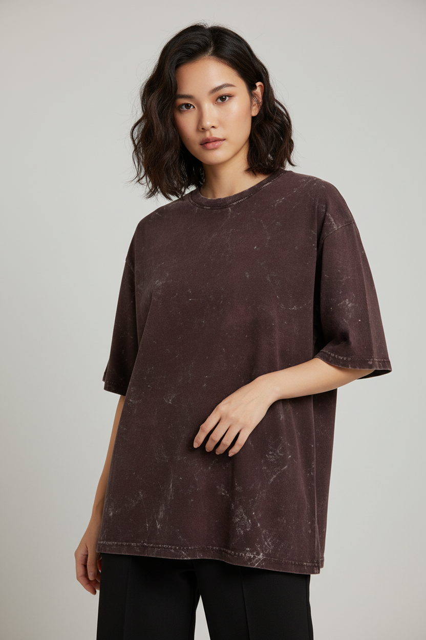 Unisex Acid Washed Oversized Tee
